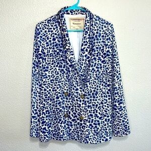 Cartonnier Limpopo Blue Motif Blazer ANTHROPOLOGIE